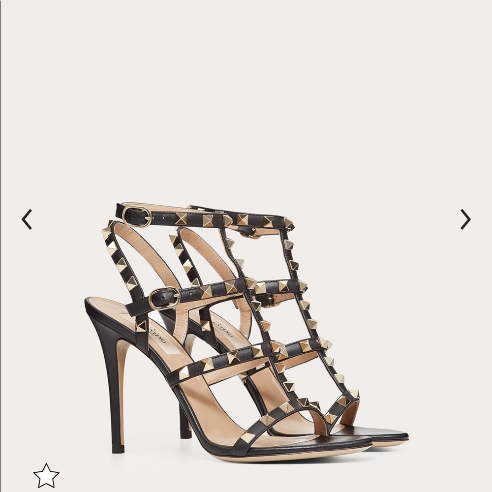 Valentino ROCKSTUD CALFSKIN ANKLE STRAP SANDAL